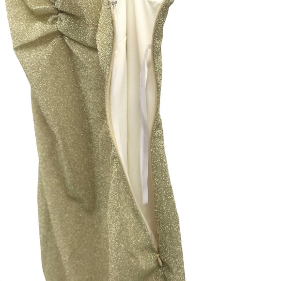By The Way NEW Womens Size XXS Aran Gold Metallic Body-Con Mini Dress Revolve - Picture 4 of 7